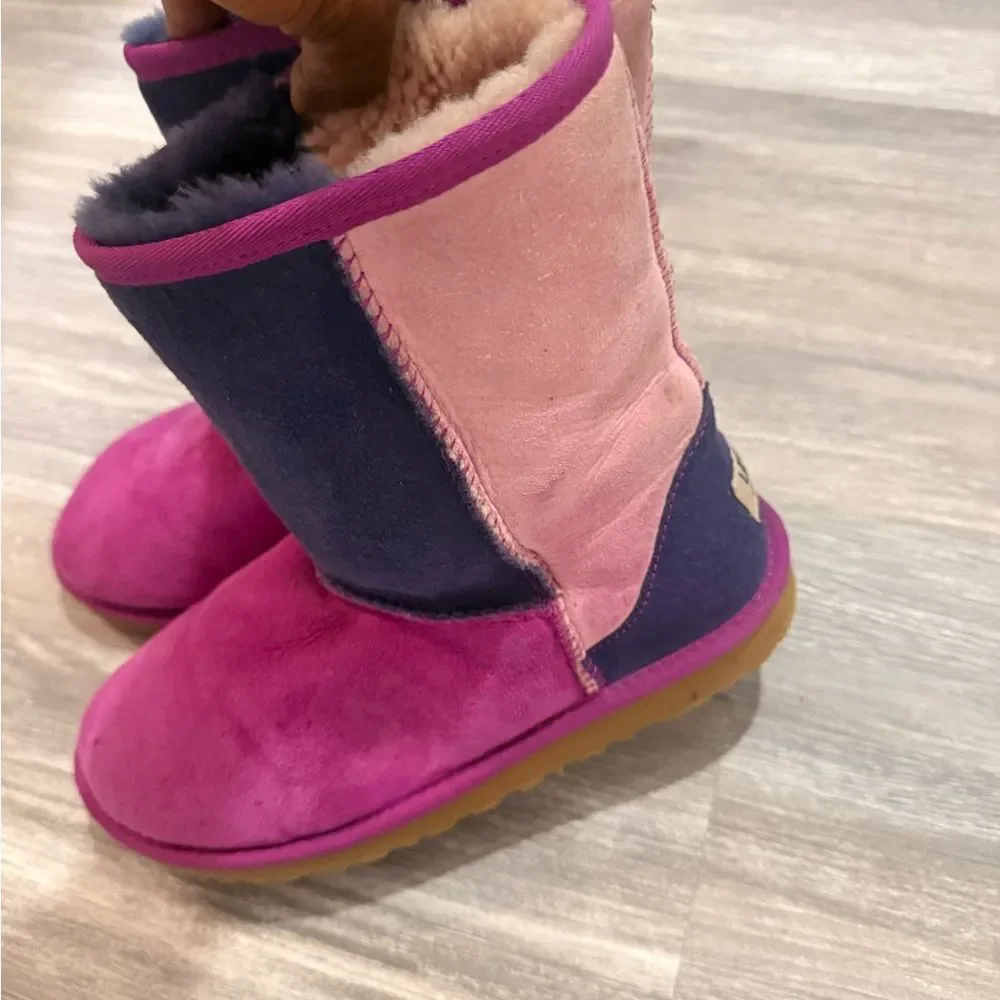 UGG Pink and Navy Winter Boots